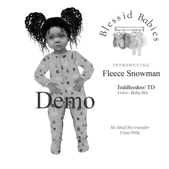 Second Life Marketplace - demo- BlessidBaby Luna Fleece Babyblu Snowman